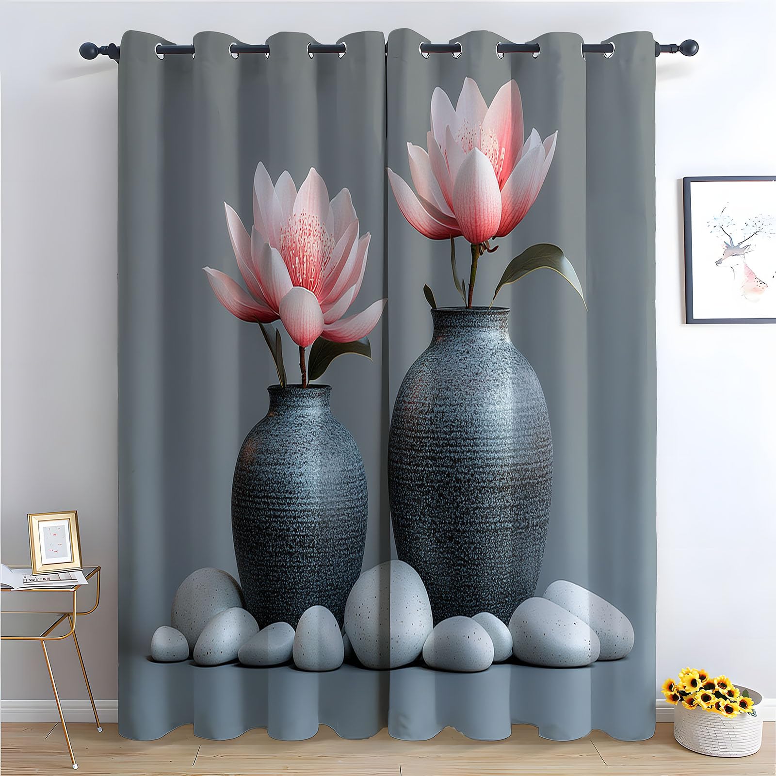Rideau Fleurs vintage pour créer une ambiance cocooning et isolante dans votre salon