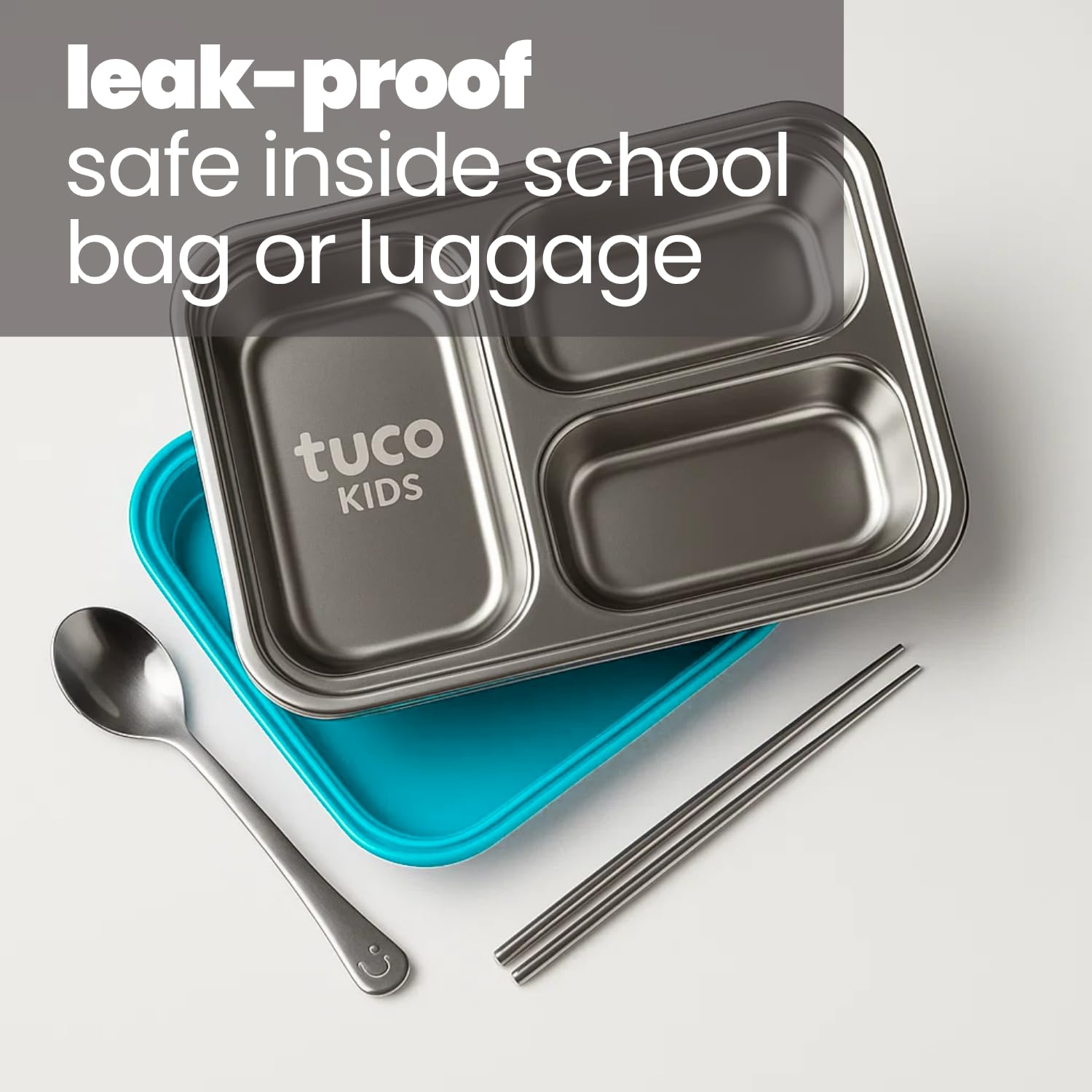 TuCo® Lunch Box 3 Compartment, 820ml, Yellow and Blue — Amazon image 7