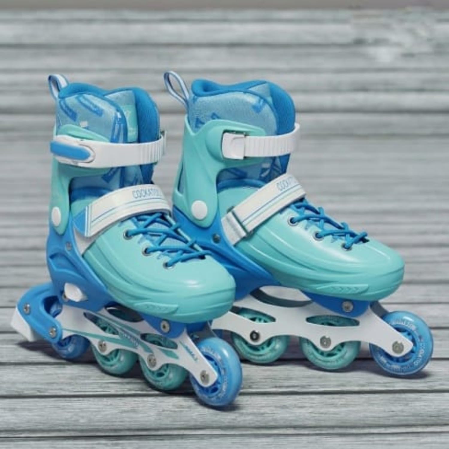 Cockatoo ShadowLine Adjustable Wheel Inline Skates ABEC-7 Bearing Skating Shoes for 6-12 Years with Lightning Wheel, 4 Wheels Inline Skates for Kids-Blue,-image-41