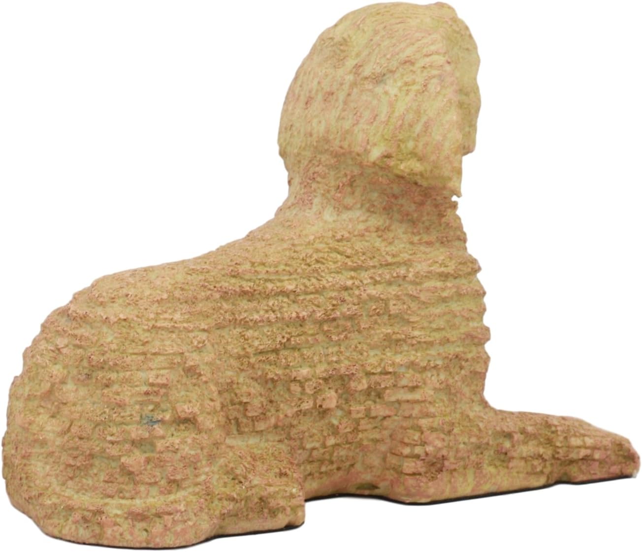Gifts & Decor Ebros Egyptian Wonder of The World Sphinx Androsphinx Statue 6.75" Long in Sand Finish Gods of Egypt Desert Ruin Figurine Sculpture