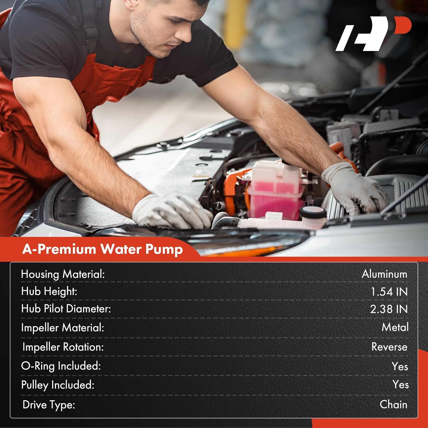 A-Premium Enginie Water Pump [6Cyl 3.5L 4.0L DOHC] w/Seal Compatible with Nissan, Infiniti, Suzuki - 2002-2019 - Frontier, Maxima, Murano, NV1500, Pathfinder, Quest, G35, I35, M35, 350Z, Equator More