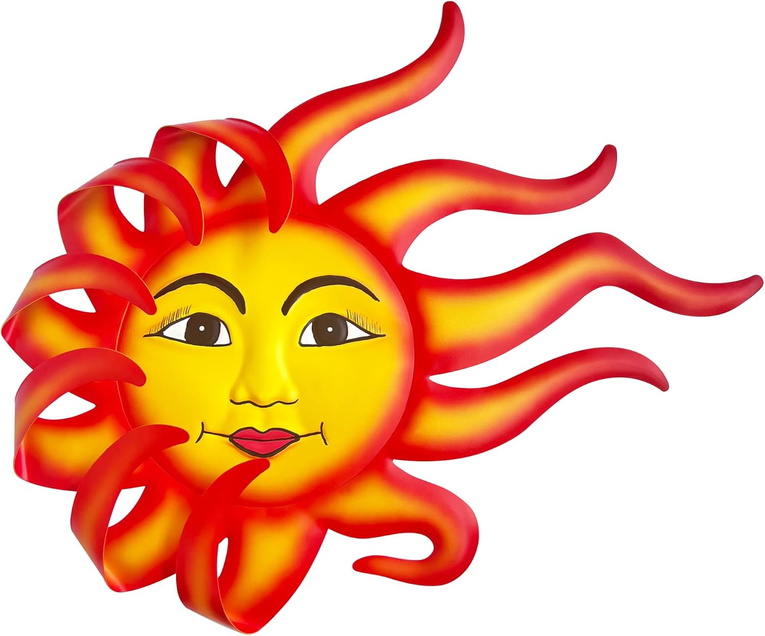 18 Inch Metal Sun Outdoor Wall Decor, Large Sun Face Wall Art, Indoor Outdoor Decorations, Metal Hanging Art Christmas Decor for Living Room Bedroom Garden Yard Patio Pool