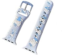 Vista 10 de Correa de silicona para Apple Watch de Hello Kitty para 38/40/1.614 in para Series 7/6/5/4/3/2/1/SE Variación E