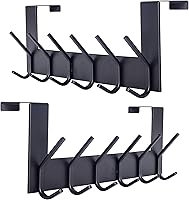 Vista 10 de SKOLOO Gancho para puerta – para puertas de hasta 1-3/4 pulgadas de grosor, negro, no requiere montaje, acero inoxidable, perchero de puerta