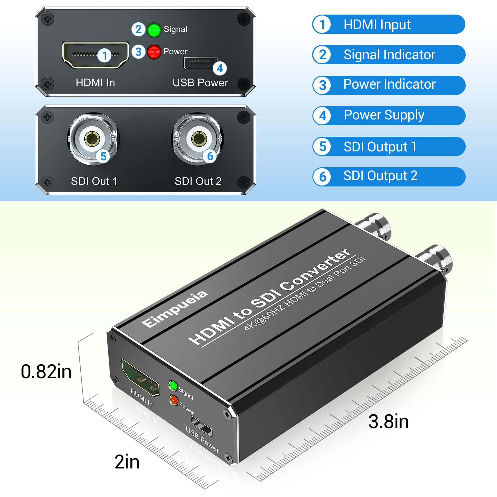 その他 Mini Converter Quad SDI to HDMI 4K 2 Blackmagic Design Mini Converter - Quad SDI to HDMI 4K