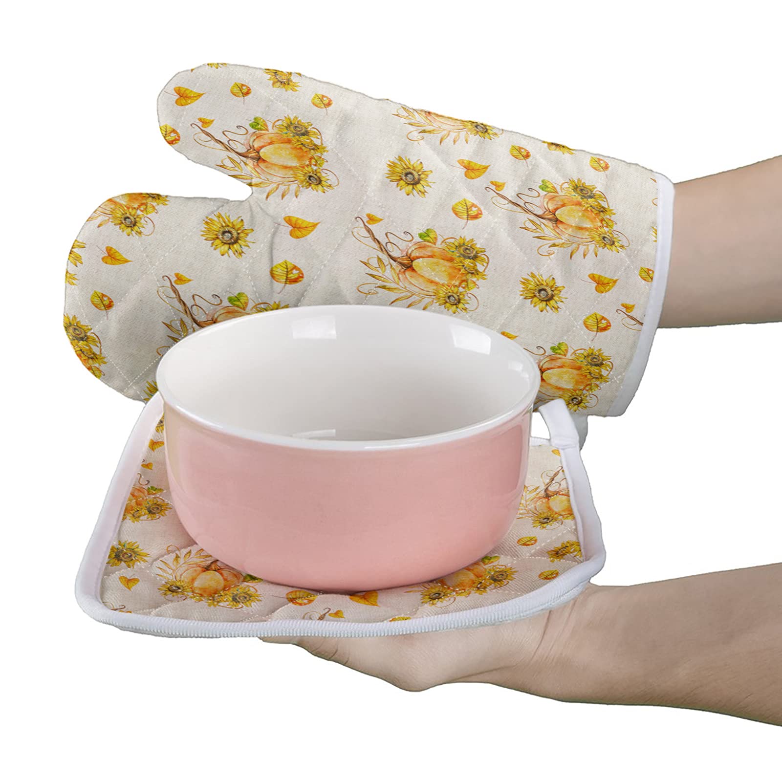 Oven Mitts 2-Piece Set Mitt and Potholder
