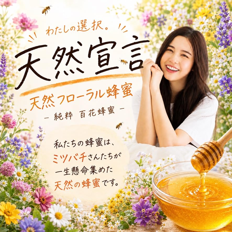 Amazon | 純粋百花蜂蜜 【大容量1kg】 無添加 純粋はちみつ 自然花樹