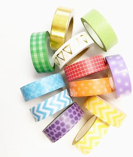 Miniatura 3 de ALLYDREW Rainbow Bright Washi Tapes, juego de 12