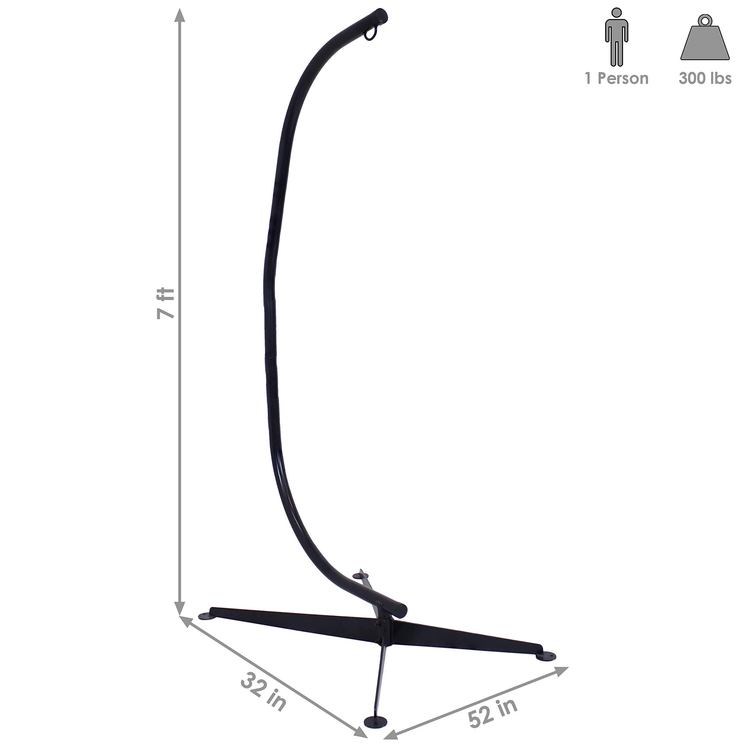Snapklik.com : Sunnydaze Steel C-Stand For Hanging Hammock Chair