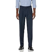Amazon Essentials Pantaloni da Abito con Pinces con Vita Espandibile in Vita e Vestibilità Classica Uomo