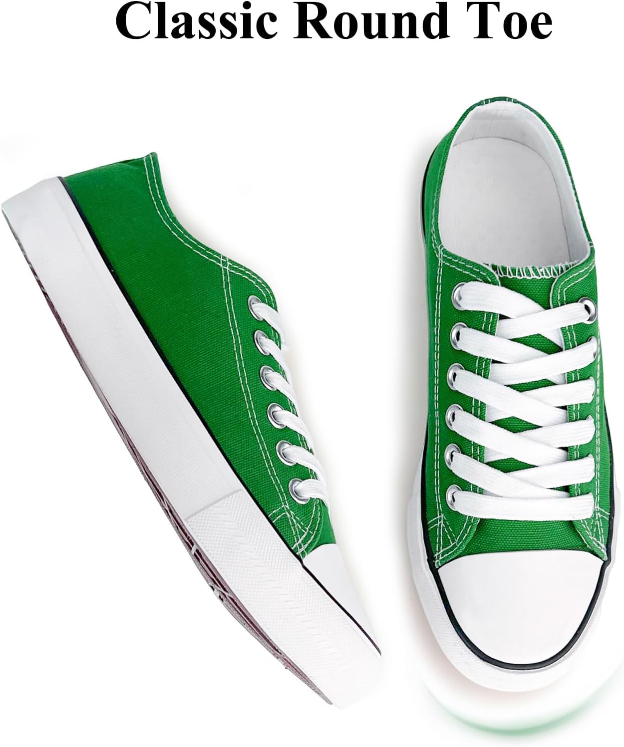 Canvas Shoes for Women Casual Low Top Sneakers, Womens Fashion Classic Lace Up Walking Shoes for Everyday Wear - Image 6