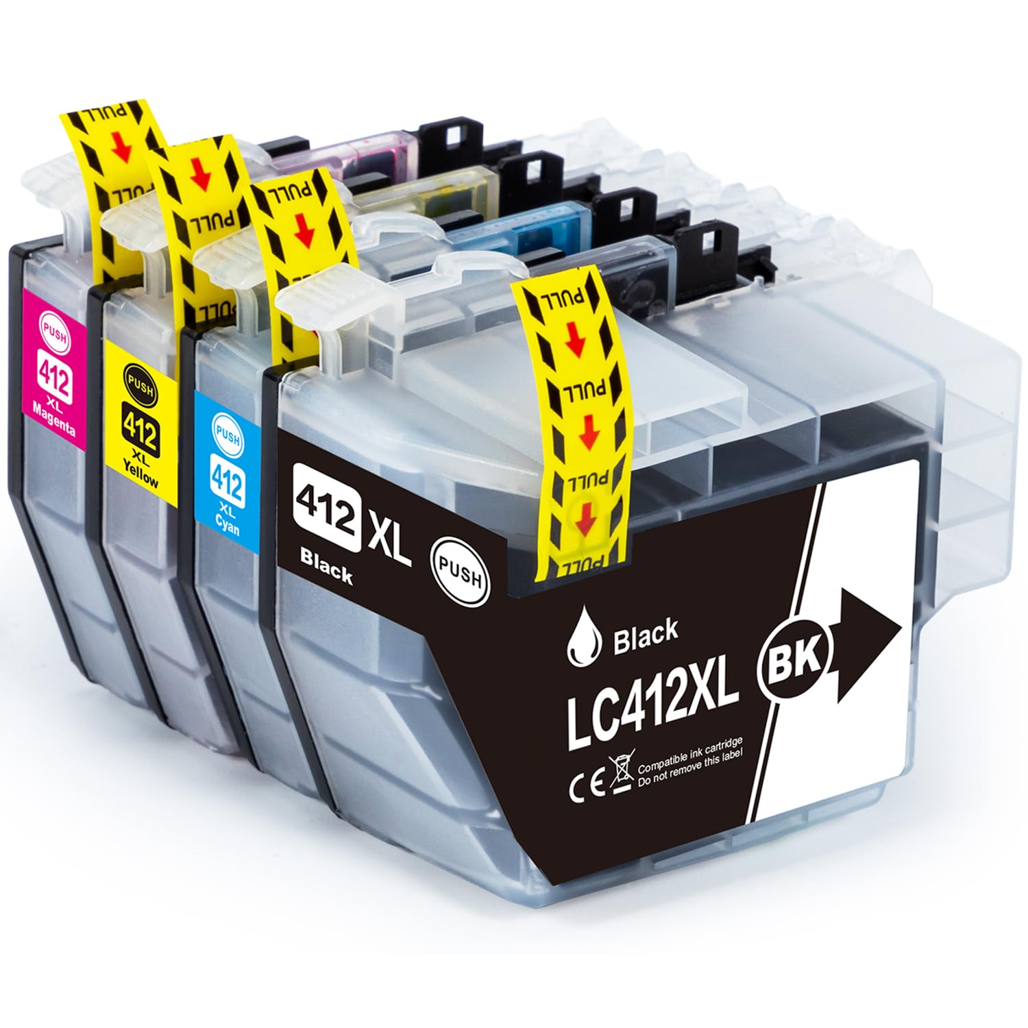 Amazon.co.jp: Brother LC412XL 互換インクカートリッジ LC412-4PK 大 