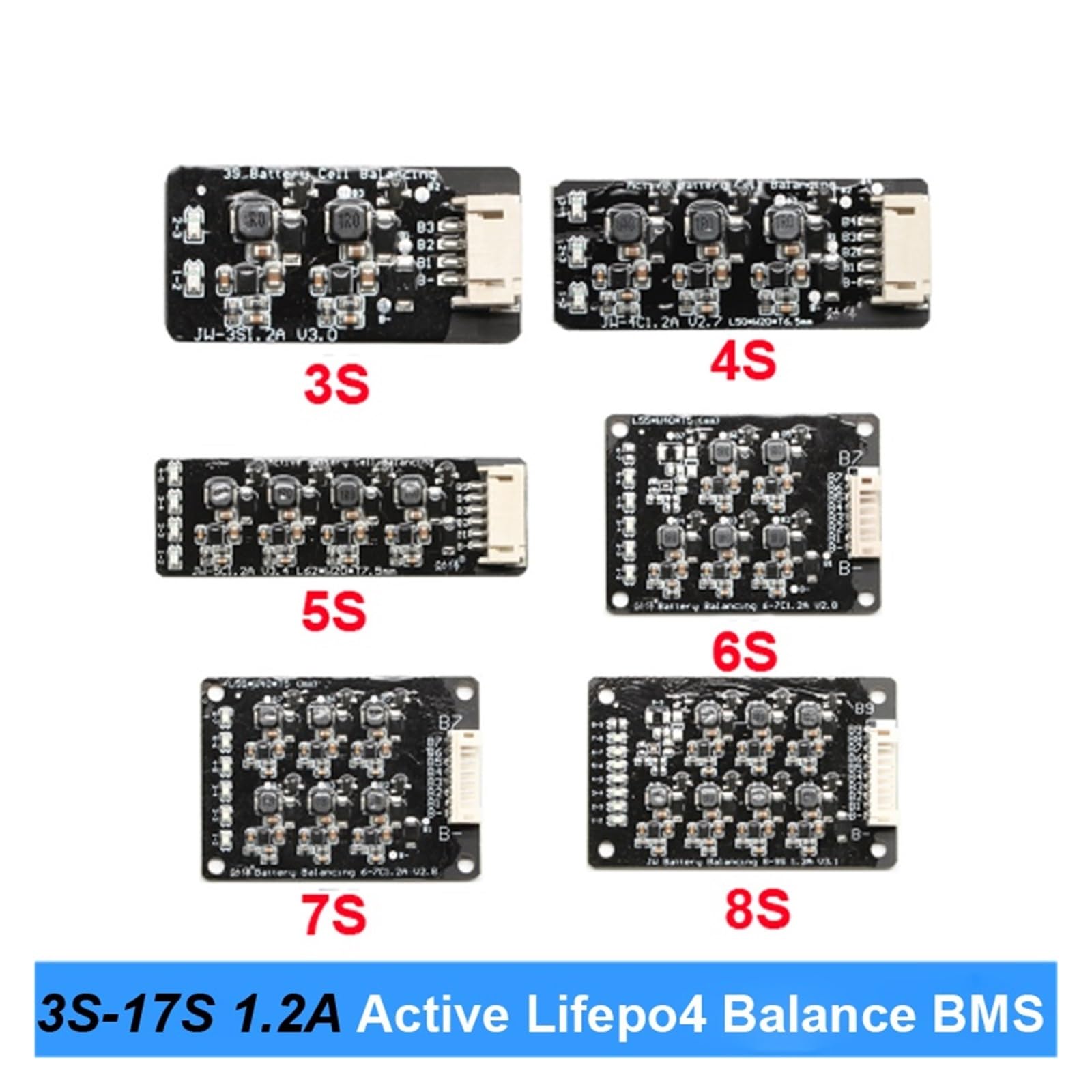 Płyta BMS, 1.2A bateria aktywna równowaga BMS 2S 4S 6S 8S 10S 13S 16S 17S LTO korektor baterii bilans tablica transferu energii(5S)