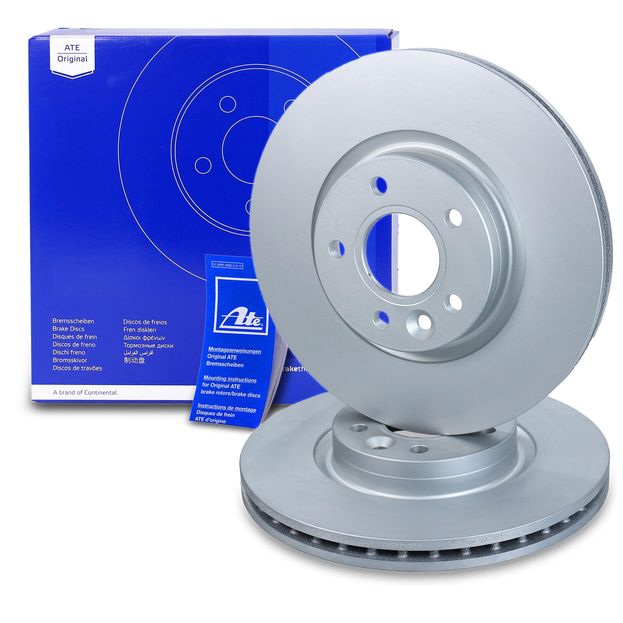 ATE Set di freni incl. dischi freno anteriori ¯ 300 mm ventilati + posteriori ¯ 271 mm pieni e pastiglie freno anteriori + posteriori Compatibile con FORD FOCUS Mk3