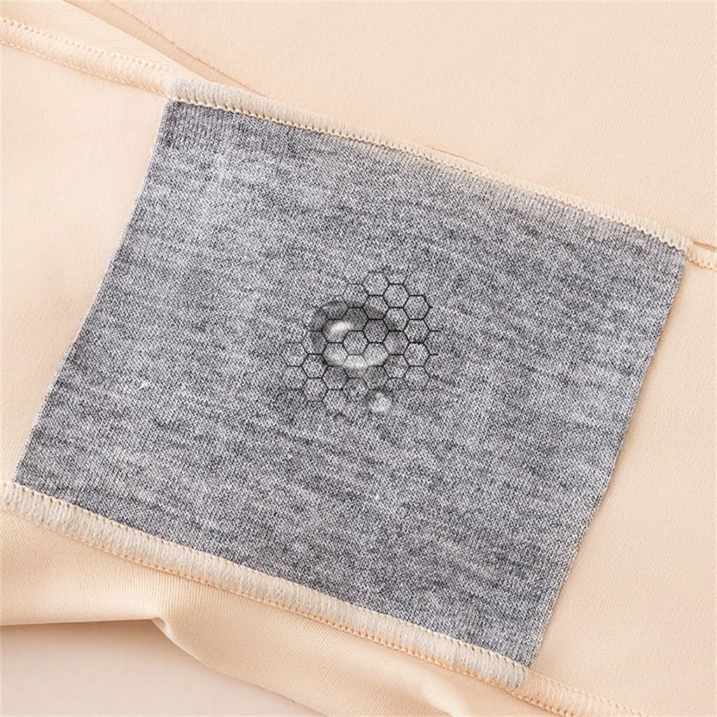 JSEIAJB Tight and Peep Proof Underwear, 2-in-1, Without Any Marks on The Lower Abdomen, Flat Bottomed Pants(Blue,Large)