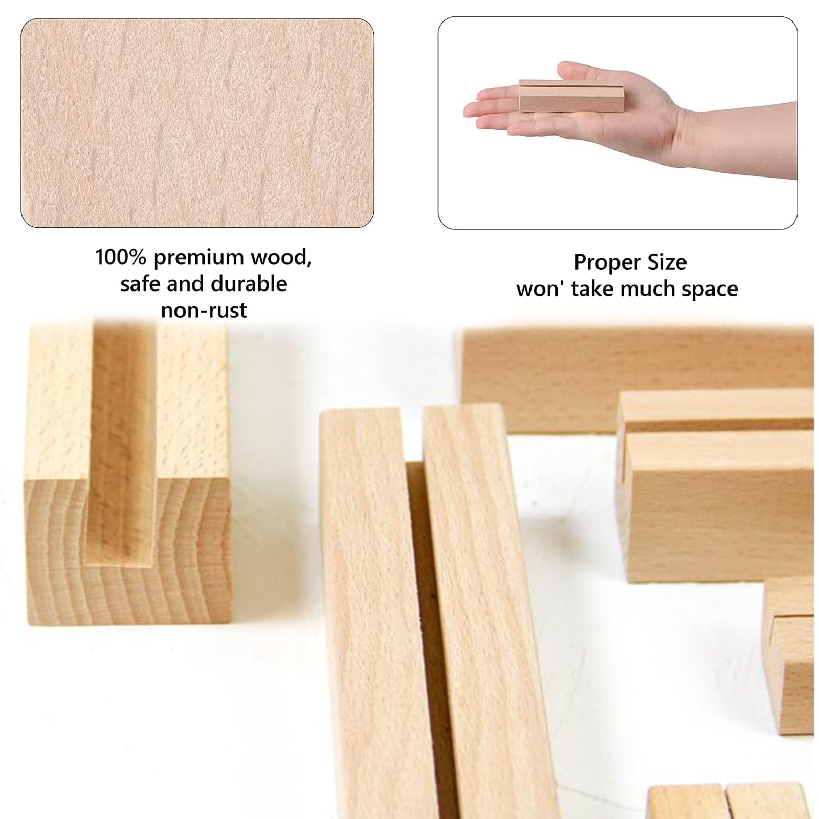 8 Stück Tischnummernhalter aus Holz für Hochzeit, Party, Tischdekoration, Acrylschilder, Halter für Abendessen, Zuhause