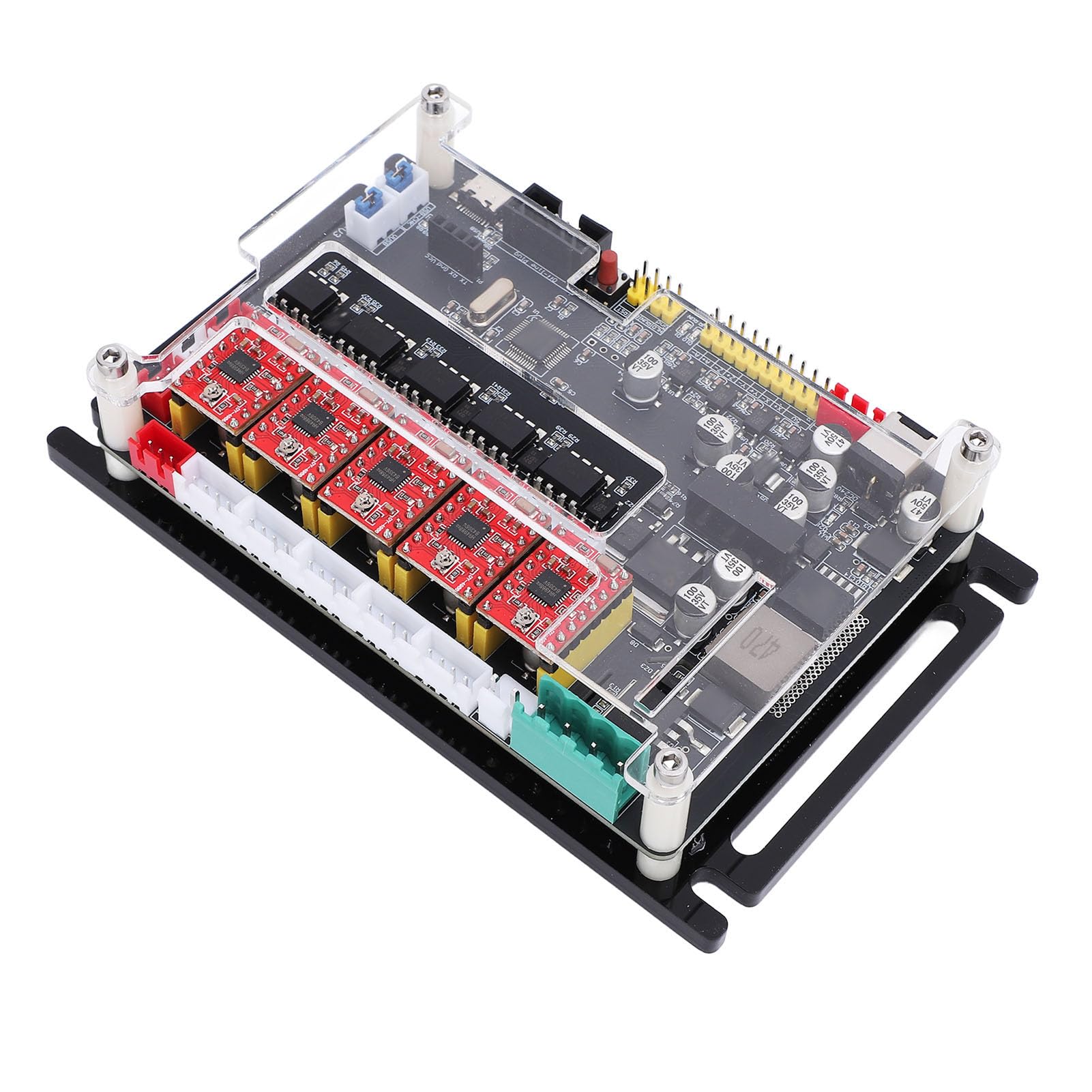 FTVOGUE 32-bitowa 4-osiowa Płyta Kontrolera CNC z Izolowanymi Obwodami Optycznymi Y Podwójny Napęd do Grawera Wrzeciona 300 W 500 W W Trybie Offline