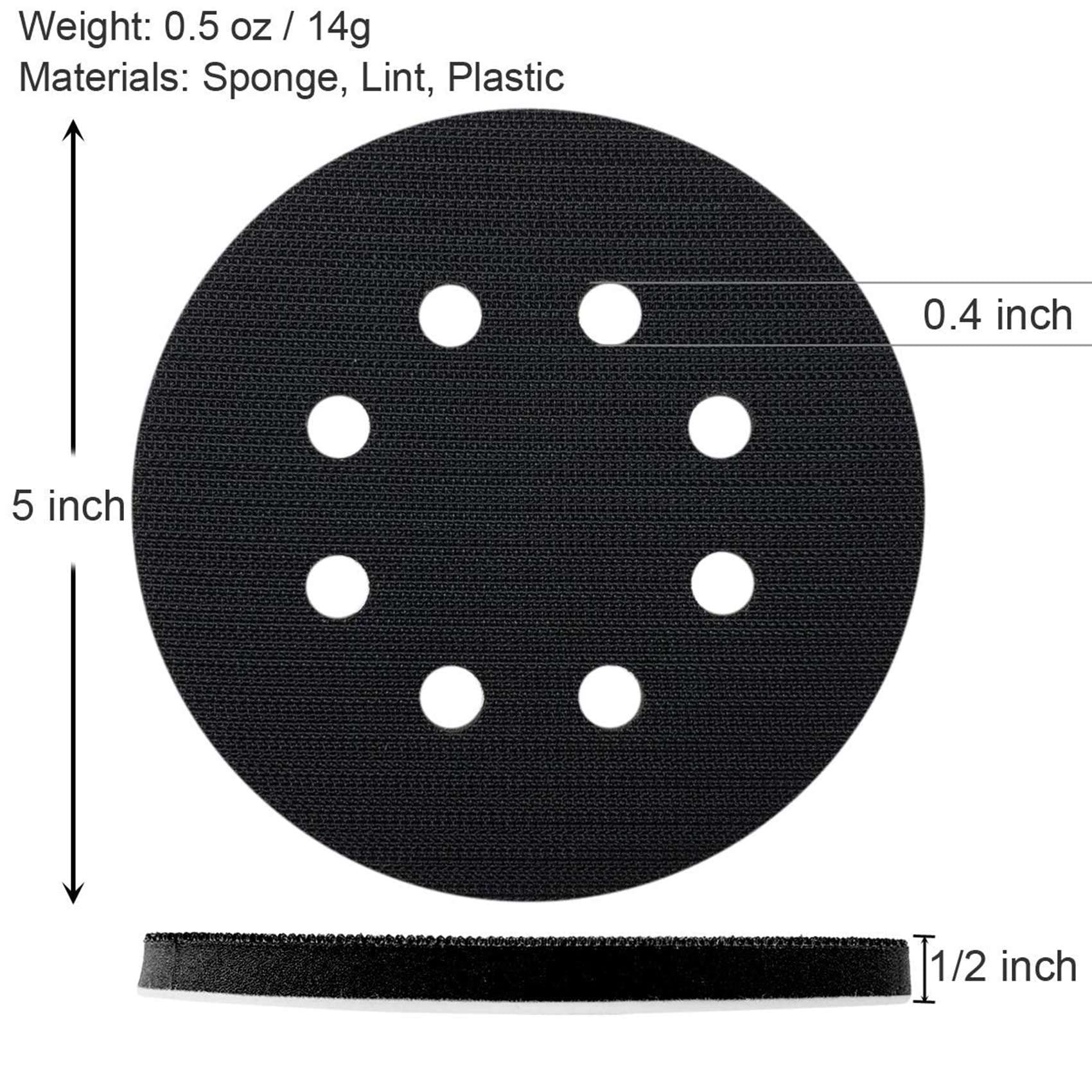 40 piezas 5 (125 mm) 8 agujeros interfaz almohadilla