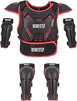 Vista 10 de Armadura de Bicicleta de Tierra para Niños - Equipo Protector de Motocross con Protector de Pecho, Rodilleras y Coderas para Ciclismo y Conducción