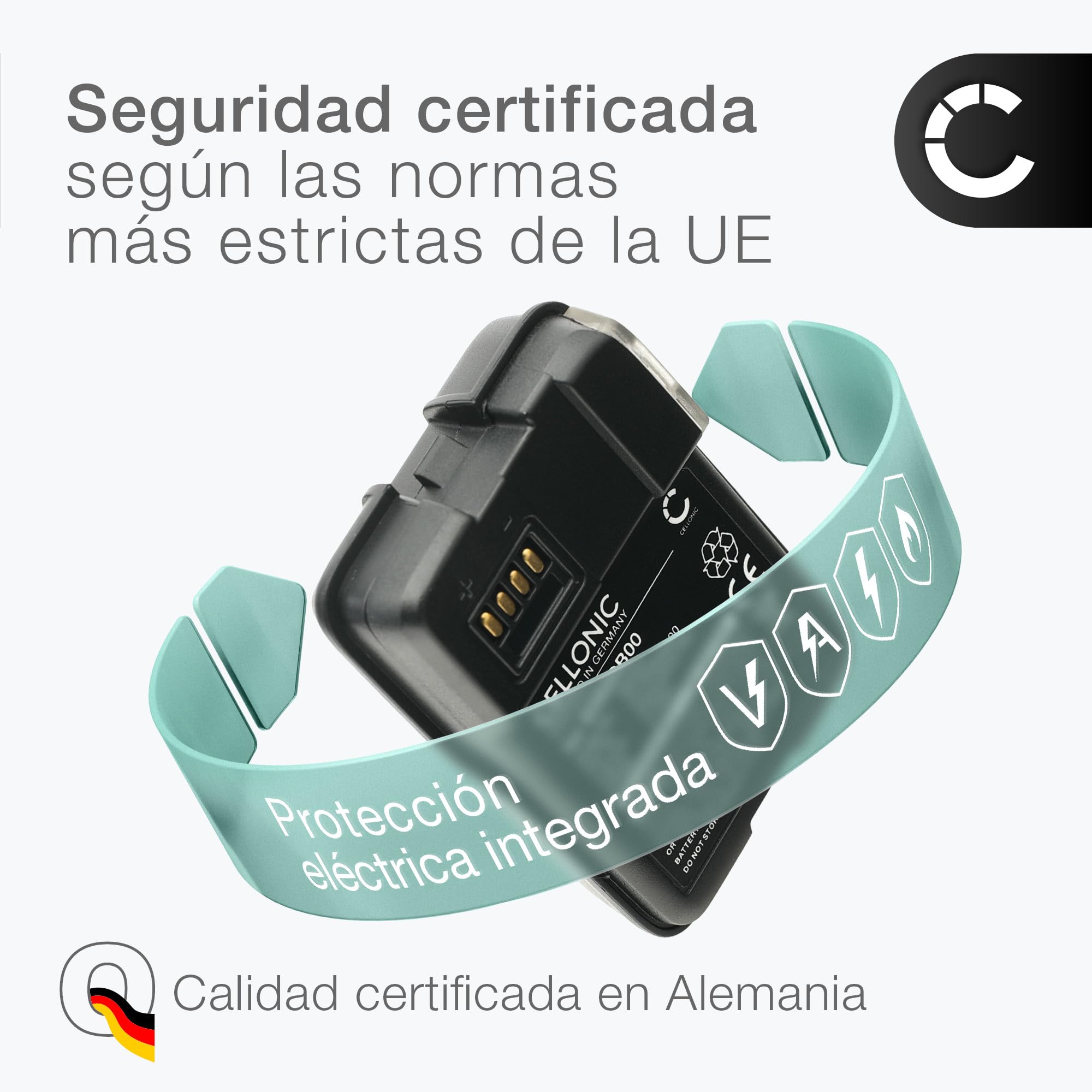 CELLONIC 1x Batería para Iluminación y Linternas Compatible con Petzl Swift RL, Swift RL Pro, E092DB00 - (2350mAh, 3.7V)