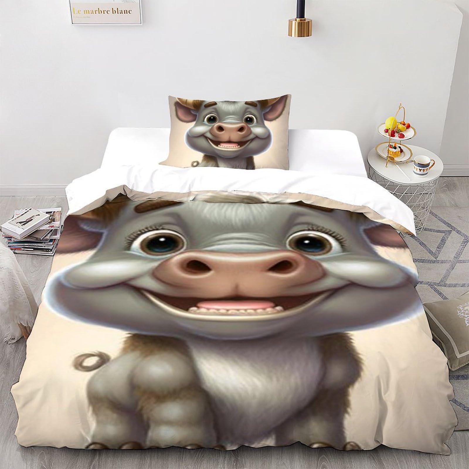 Housse de couette animaux 135x200cm pour transformer la chambre de votre garçon