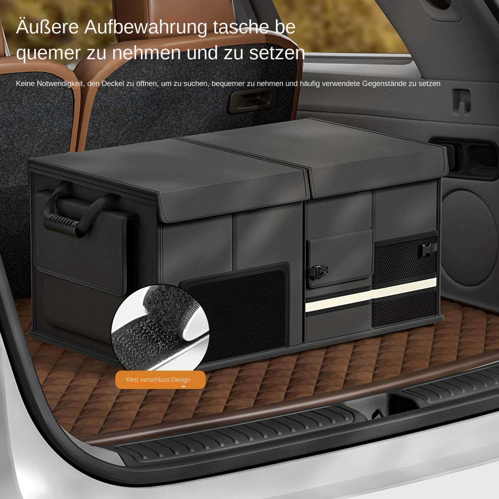 Generisch Organizador de maletero de coche plegable de tela Oxford, 60 L | para viajes, pícnic