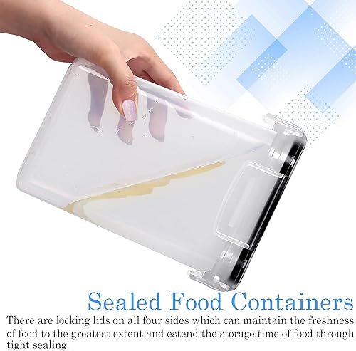 Miniatura 5 de Juego de 24 recipientes herméticos para almacenamiento de alimentos, recipientes de plástico transparente sin BPA para cocina y despensa con tapas