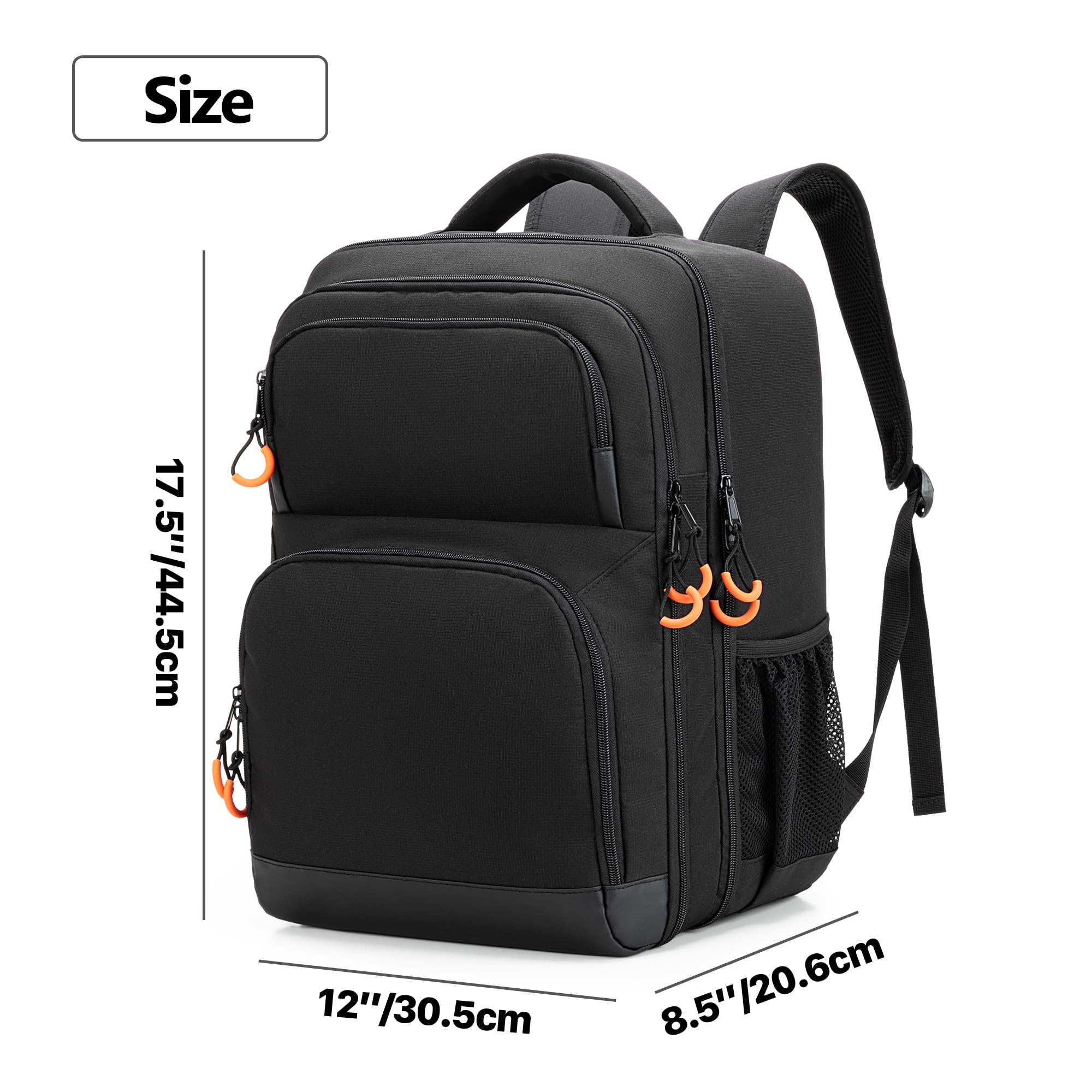 PGmoon DJ Controller Tasche Kompatibel mit RODECaster Pro II, Numark Party Mix II, Hercules Inpulse 200MK2, DJ Mixer Rucksack mit Multitasche für Mikrofon, Kabel und DJ Zubehöhr-Patent Design