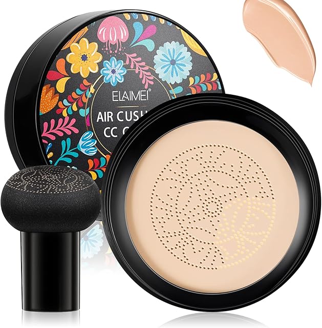 CCKULOOB Mushroom Head Air Cushion BB Cream, CC Cream Make up Foundation, poduszka powietrzna w płynie, podkład Even Skin Tone, podkład do makijażu, idealne pokrycie do wszystkich rodzajów skóry