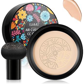 Mushroom Head Air Cushion BB Cream CC Cream Make Up Foundation Mushroom Head Air Cushion Liquid Foundation Even Skin Tone Makeup Base Perfect Cover for All Skin Types Natural