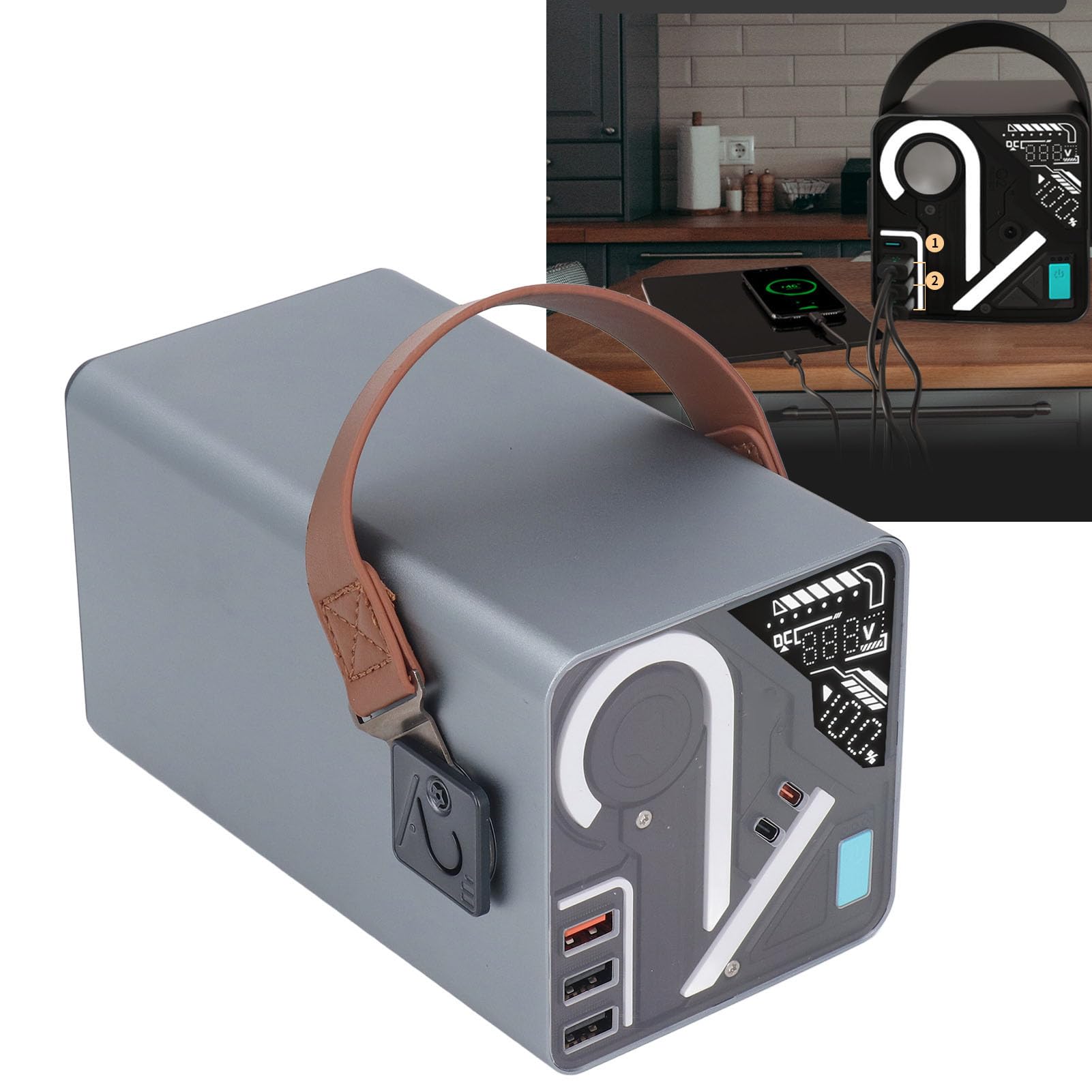 Garosa Generador Portátil 80000mAh 296Wh de la Central Eléctrica 120W con