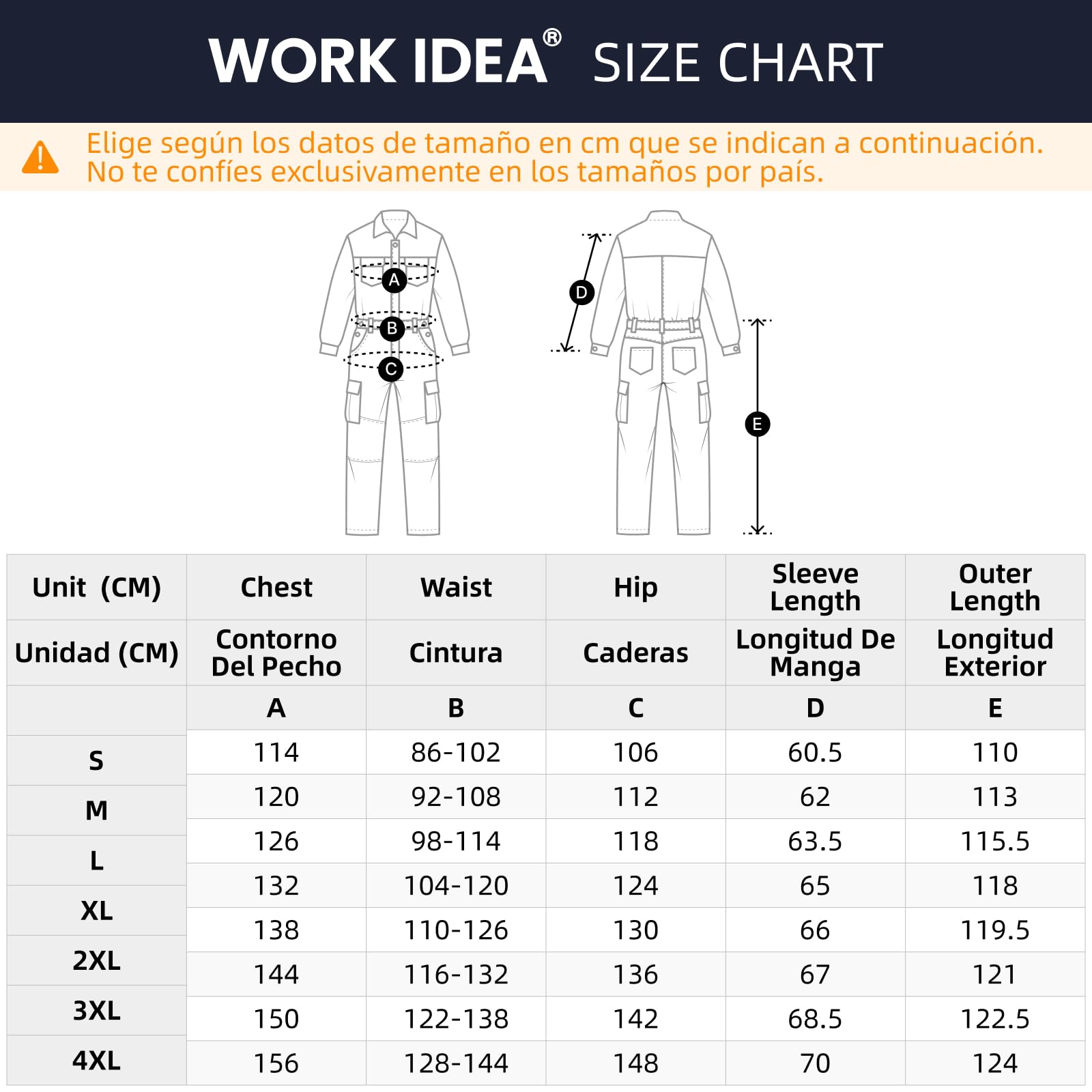 WORK IDEA Mono de trabajo para hombre 100% algodón premium: el compañero perfecto para constructores, artesanos y aficionados al bricolaje