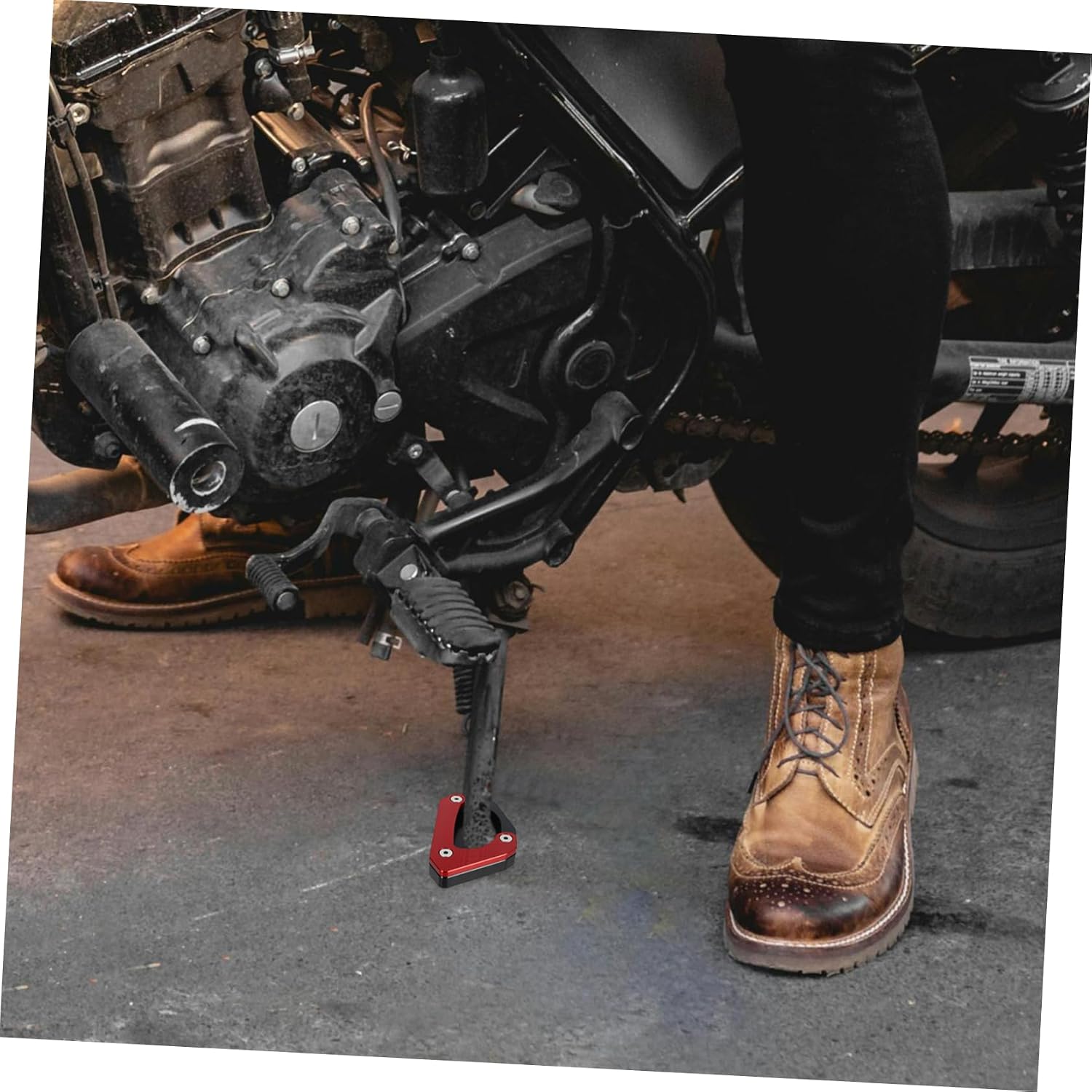 Motorcycle Kickstand Pad Heavy-duty Kickstand Plate for Scuff Design for Parking Any