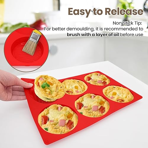 Miniatura 4 de Moldes de huevo de silicona Redfly para sándwiches de desayuno 3 piezas, moldes para huevos fritos de 4 pulgadas antiadherentes, moldes para