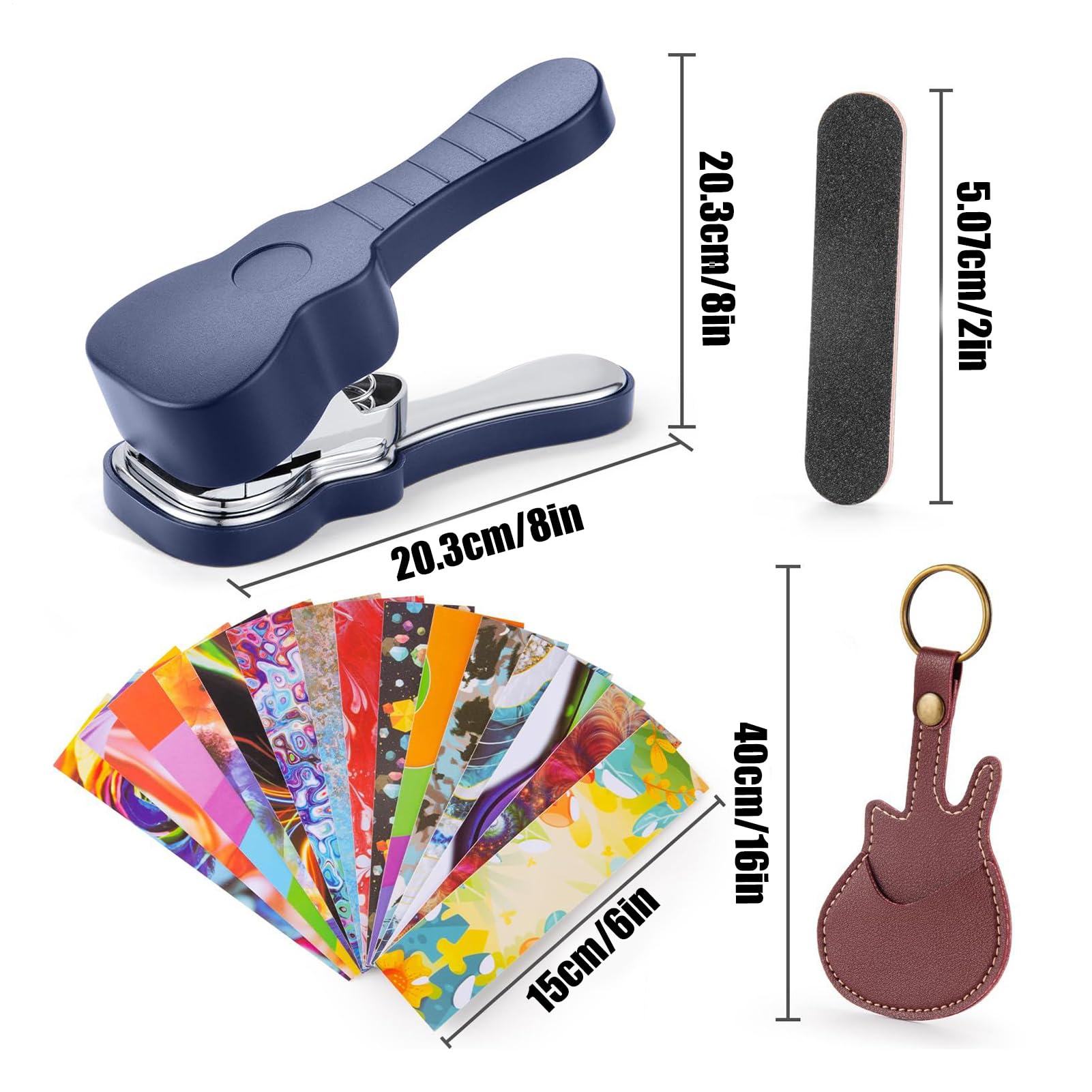 Guitar Pick Punch Kit | Guitar Plectrums Maker Tool With Pick Start Strips, For Musician Practice Performance Beginner Player Studio Travel Home Show