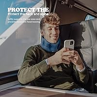 Vista 6 de ETROL Almohada inflable para el cuello, almohadas de viaje ajustables para aviones, almohada inflable para el cuello de viaje, almohadas inflables