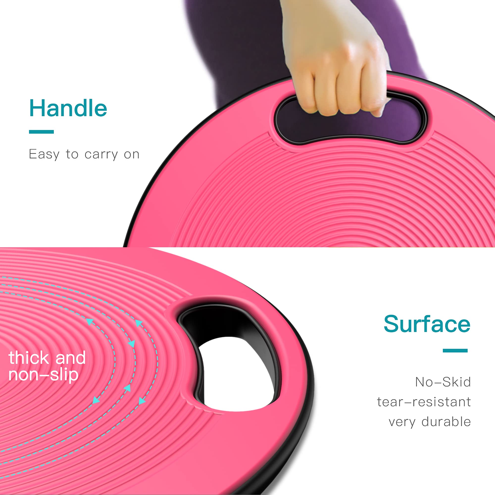 Libima - Lot De 12 Dalles D'équilibre Pour Enfants Et Adultes - 8 Couleurs - Avec Pompe - Pour Yoga, Coordination Et Entraînement Physique - 6