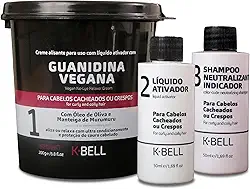 Kit Alisante K-Bell Guanidina Vegano - Alinhamento Capilar Seguro Sem Soda - Nutrição e Resistência com Ação Prolongada - 2x200g