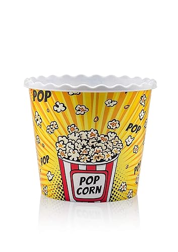 Miniatura 7 de Caja de plástico reutilizable de estilo moderno, recipientes para palomitas de maízcuencos para palomitas de maíz para noche de cine - (sin BPA,