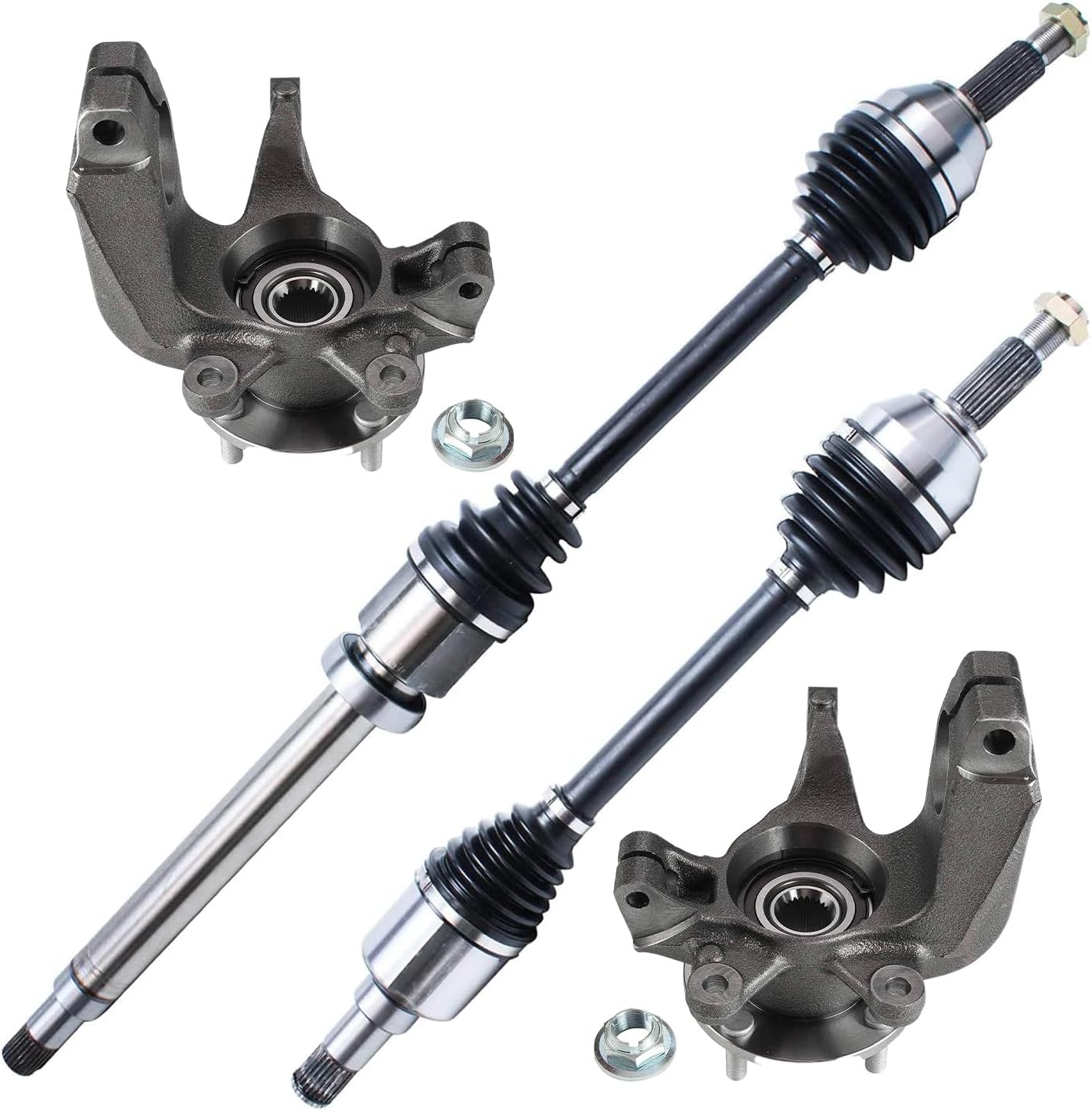 Detroit Axle Front Steering Knuckles Wheel Hub Bearings