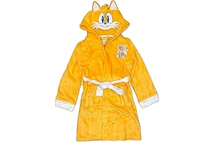 Boy's Blue and Red Sonic Character Satin Robe with Tails Attachment