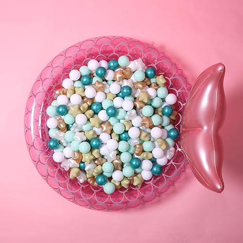 Miniatura 7 de GOGOSO Pelotas verdes con estrellas para niños pequeños, bolas de plástico para niños, tienda de campaña de juego para pelotas, juguetes de agua