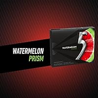 Vista 4 de 5 GUM Goma de mascar sin azúcar de sandía prisma, paquete de 15 barras