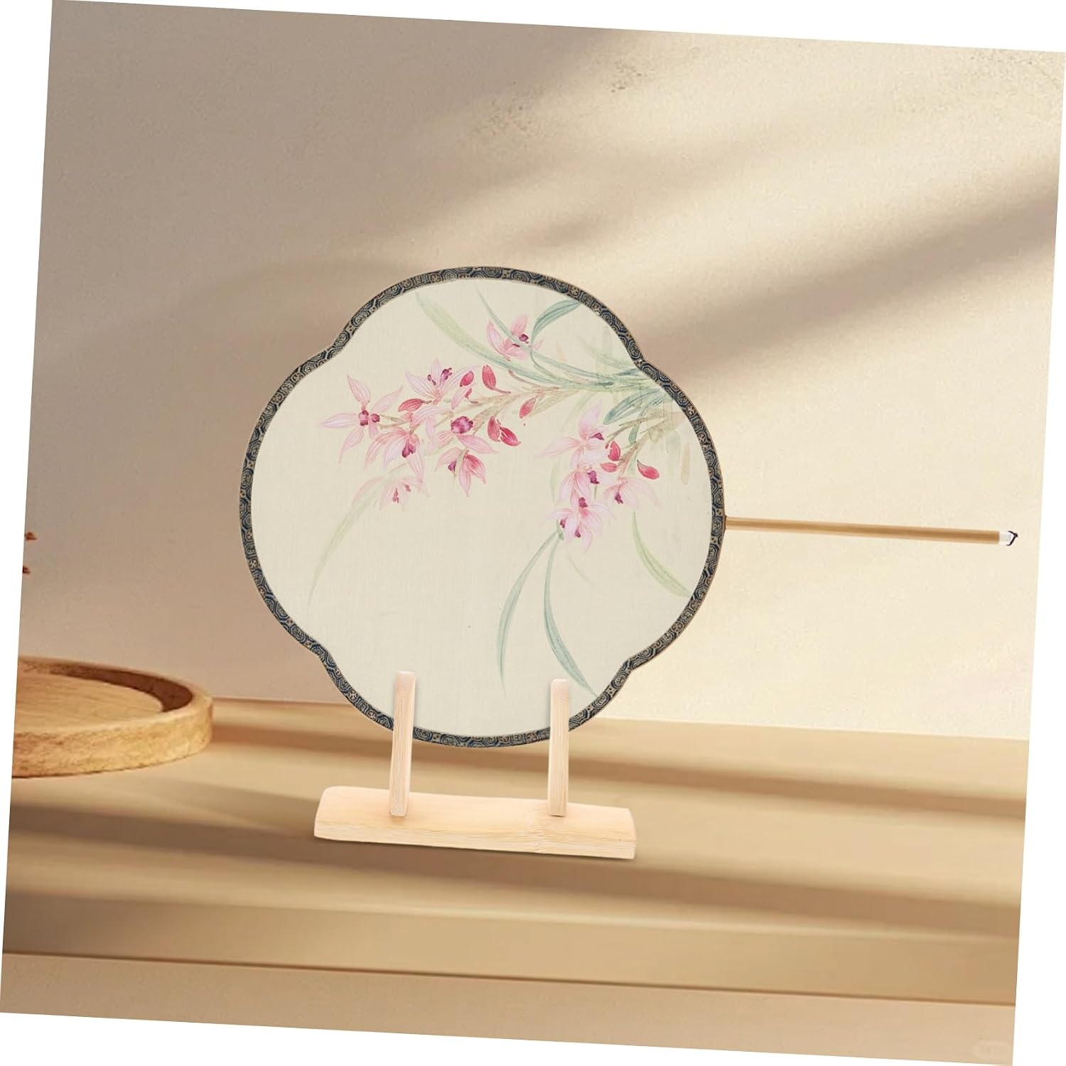 1pc Japanese Stand Holder for Folding Fan Decorative Rack Hand Stand for Home