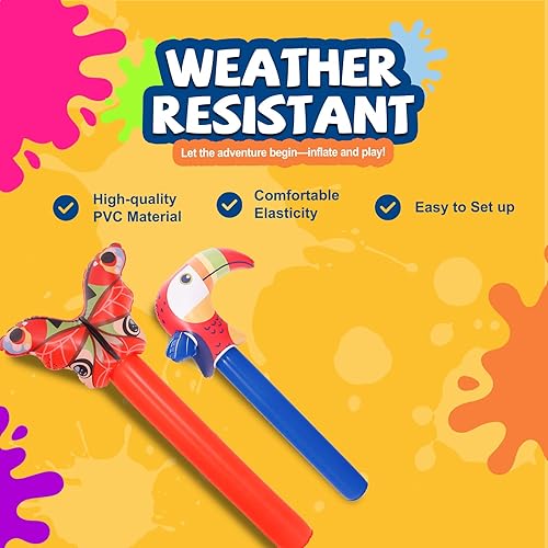 Miniatura 5 de DIMAR GARDEN Palo inflable para niños, globos inflables para exteriores, juguetes para piscina, azul