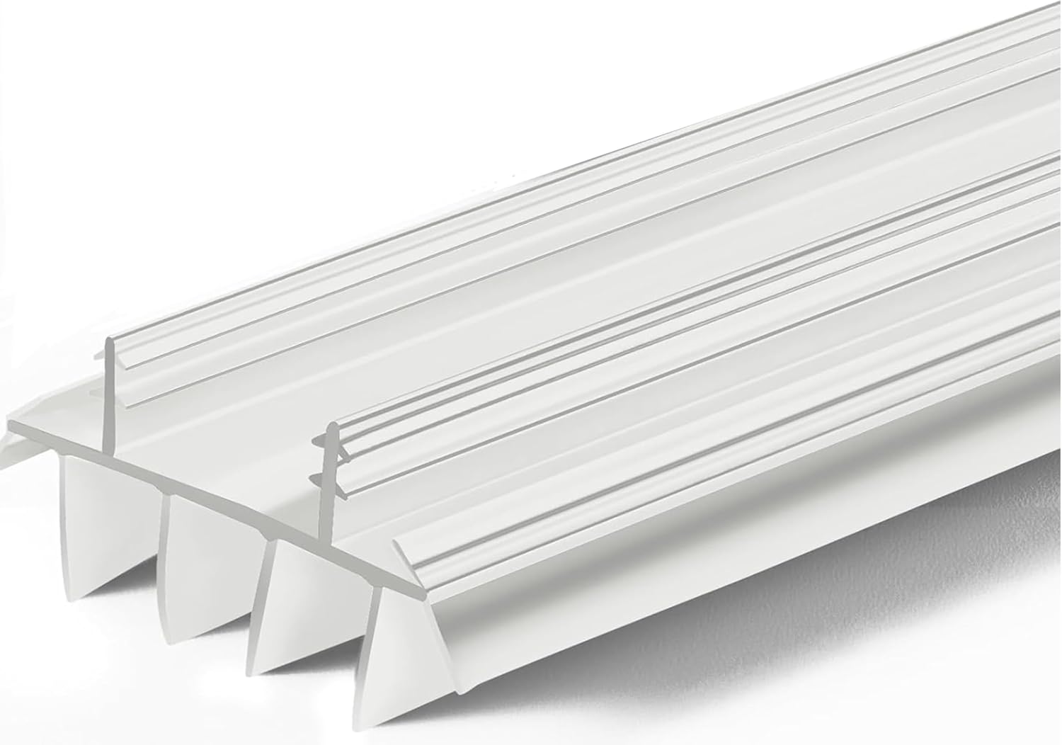 Vinyl Replacement Under Door Seal, Door Bottom with Fins for Exterior Doors, Weather Stripping Door Seal - 36 inches 2 Pack, White 2 White