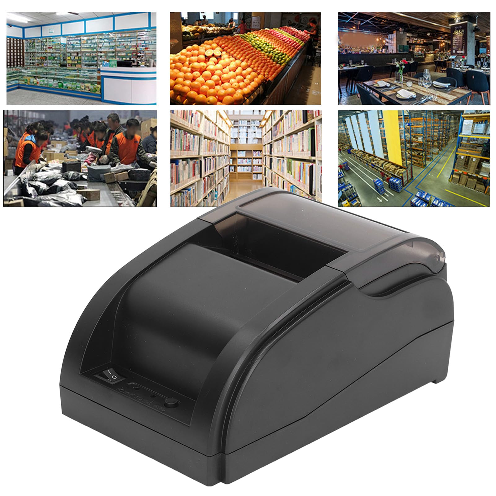 Fafeicy Thermodrucker USB – Automatischer Schneider, 60-80 Mm/s, 384 Punkte/Zeile