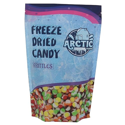 Vista 17 de Arctic Farms Caramelos liofilizados Frittles a granel en bolsas y en caja (sabores de bayas silvestres) (3 libras)