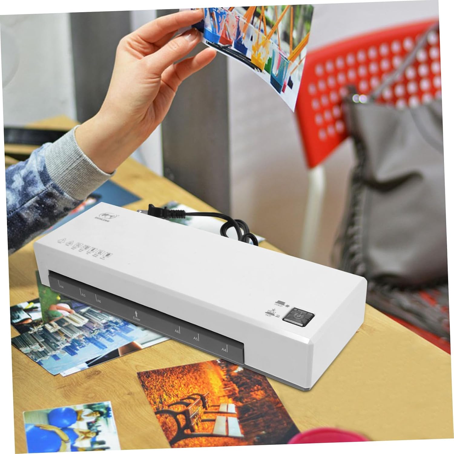 Hemobllo SL266 Laminating Machine Portable Photo Laminator for Home Office Thermal Laminator Fast Warm-Up 10 Mil Thickness for Document Protection and File Preservation