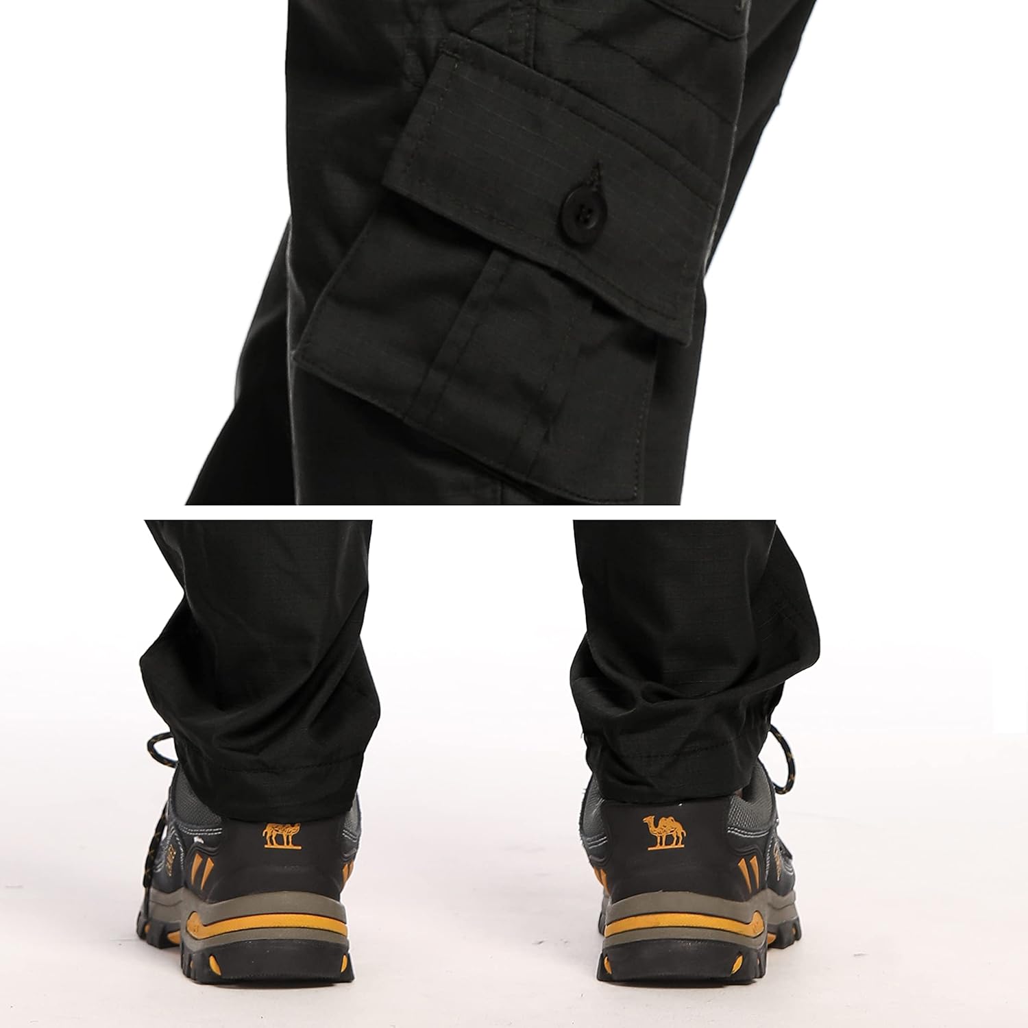 AKARMY Men's Lightweight Hiking Pants, Outdoor Quick Dry Ripstop Cargo Pants, Multi-Pocket Camo Casual Work Pants - Image 7